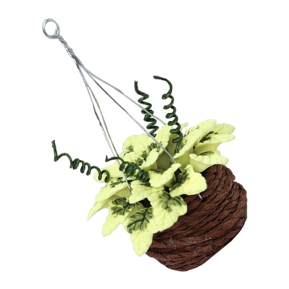 Pretyzoom Playhouse Garden Accessory Miniature Hanging Flowerpot Green 1Set