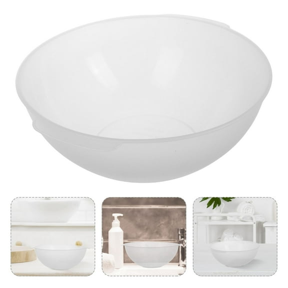 Pretyzoom Clear Plastic Basin with Convenient Handle for Face Washing and Home Use