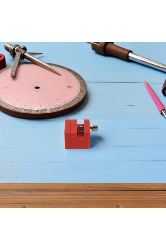 Durable Red Watch Repair Kit with Stable Fixing Base and Portable Link Remover for Home Use