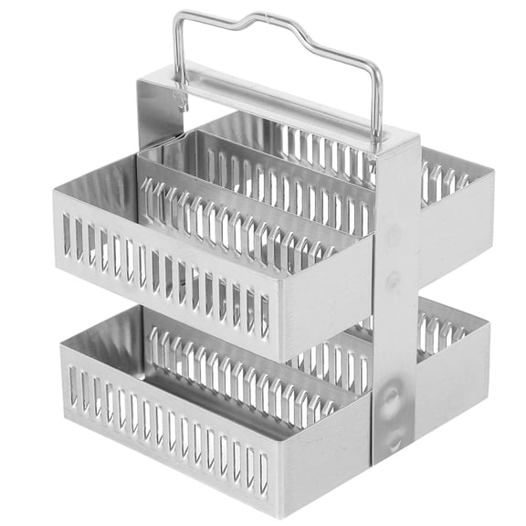Pretyzoom Staining Slides Rack Stainless Steel Microscope Slide Drying Rack Compact Laboratory Equipment 1Pack