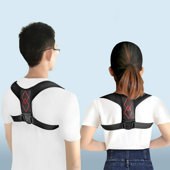 Pretyzoom Shoulders Back Posture Brace Black Sponge 1 Piece