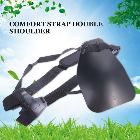 Pretyzoom Black Nylon Double Shoulder Strap for Lawn Mower with Quick Setup and Comfortable Fit