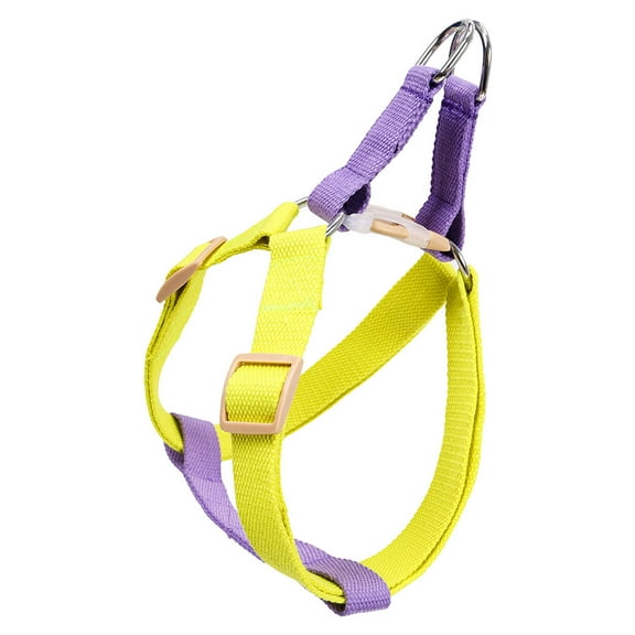 Pretyzoom Pet Harness for Small Dogs Dog Walking Harness Yellow Polyester Cotton 1Pc