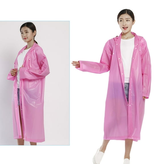 Pretyzoom Rain Poncho for Women Waterproof PEVA 1Set Great for Outdoor Activities and Riding