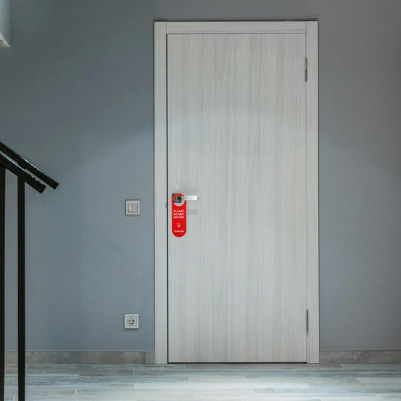 Pretyzoom Red Do Not Disturb Door Sign Easy Hang Privacy Sign for Home and Office