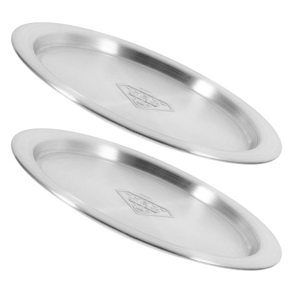 Pretyzoom 2Pcs Universal Stainless Steel Pot Lids Heat Resistant Pan Cover