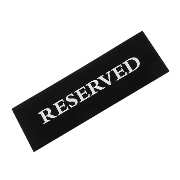 Pretyzoom Elegant Black Acrylic Reserved Table Sign Reusable for Weddings Restaurants and Events