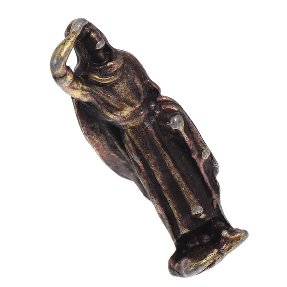 Pretyzoom Detailed Dark Brown Chinese Ancient Figure Figurine for Bonsai and Desktop Decoration