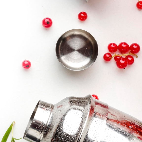 Pretyzoom Stainless Steel Cocktail Shaker Lid with Splash Proof Cover for Bar and Home Use