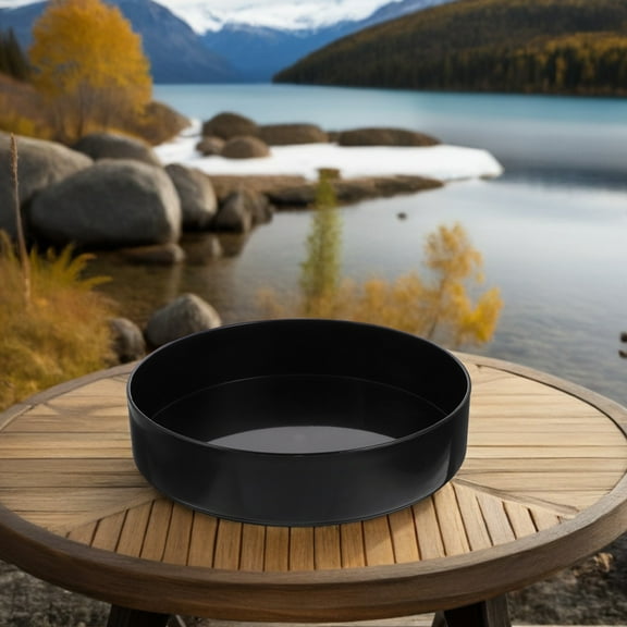 Pretyzoom Round Floral Vase Black 1Pcs for Diy Projects