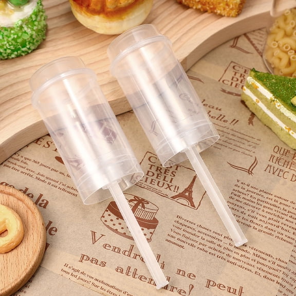 Pretyzoom 12pcs Transparent Cupcake Push Container for Cake Ice Cream Jelly Storage Made of PP