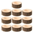 thumbnail image 1 of Pretyzoom Wooden Votive Candle Holders Rustic Brown Home Centerpieces 10Pcs, 1 of 8