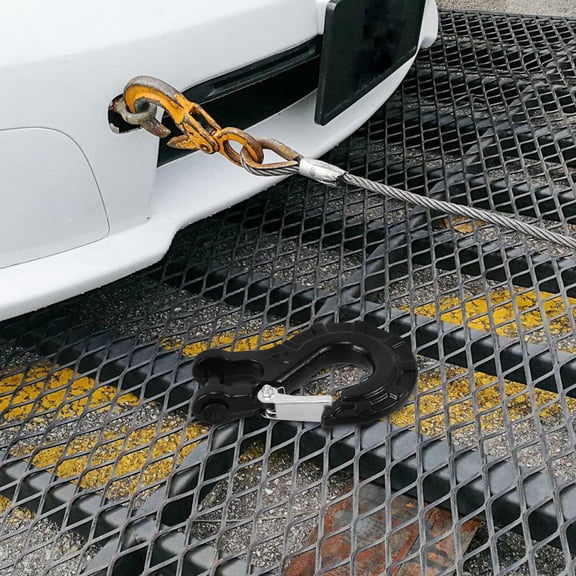 Pretyzoom Towing Target Winch Hook Black Alloy Steel 1Set for Vehicle Owners