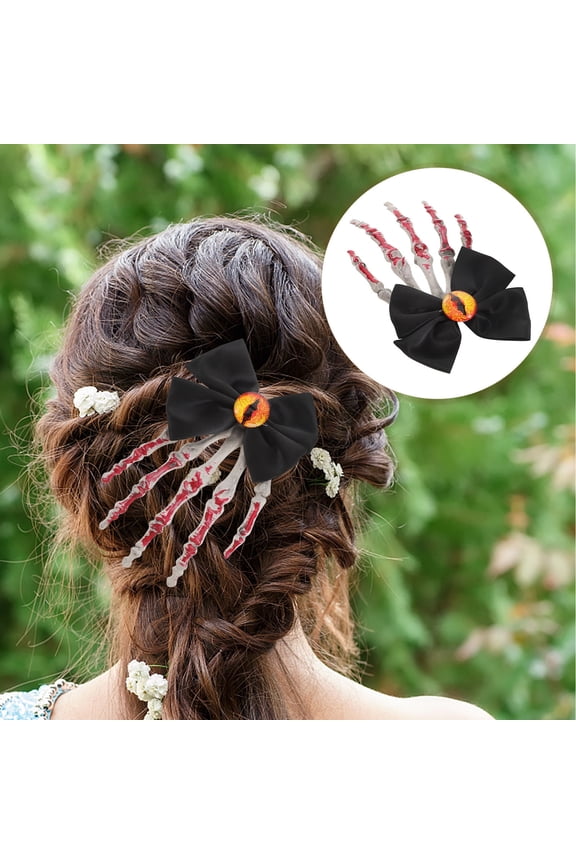 Skeleton Hand Hairpin Hair Accessories Black For Women Themed Parties 1 PCS