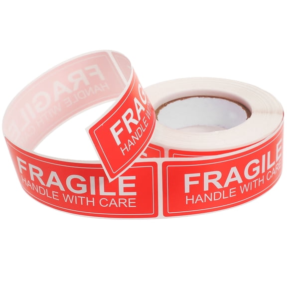 Pretyzoom Red Fragile Warning Sticker Adhesive Packing Label for Shipping, , Caution Fragile Package Seal