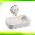 thumbnail image 1 of Pretyzoom White Wall Mounted Soap Saver Dispenser Easy Relocate No Holes, 1 of 8