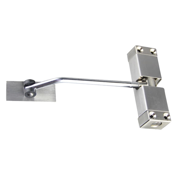 Pretyzoom Stainless Steel Door Closer with Adjustable Spring for Automatic Silver Surface Mounted Door Use