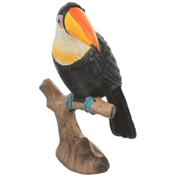 Pretyzoom Plastic Simulated Toucan Model Assorted Color Realistic Bird Figurine for Home Decoration and Party