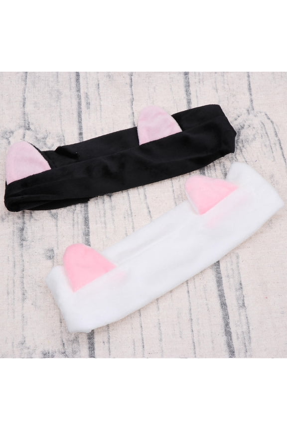 2Pcs Elastic Makeup Headband with Bow for Face Washing and Hair Decor Assorted Colors