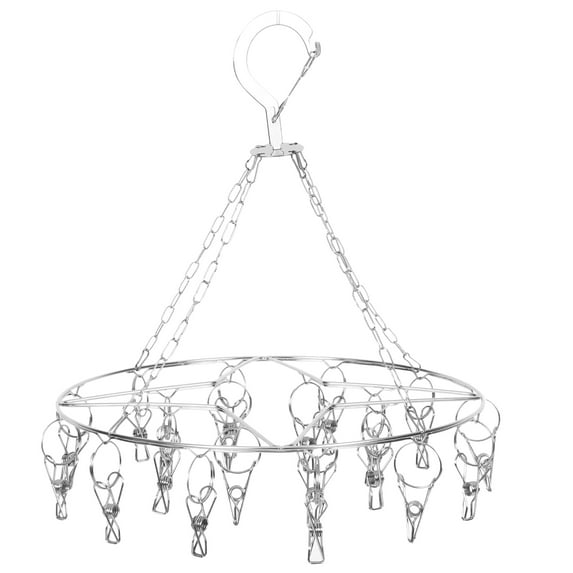 Pretyzoom Silver Metal Drying Rack for Plants and Flowers with Strong Load Bearing and Hanging Clips