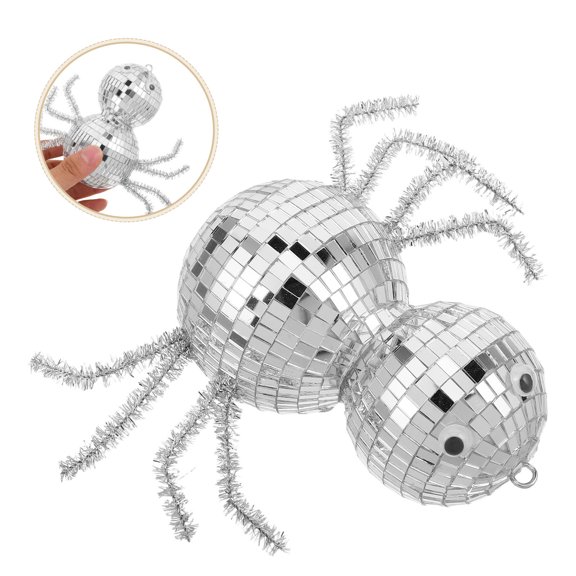 Pretyzoom Spider Web Style Mirror Wall Decor for Disco Theme Party and Fall Home Decoration