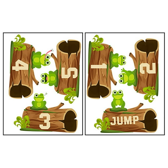 Pretyzoom Creative Frog Jumping Path Stickers Removable for Game Floors and Homes