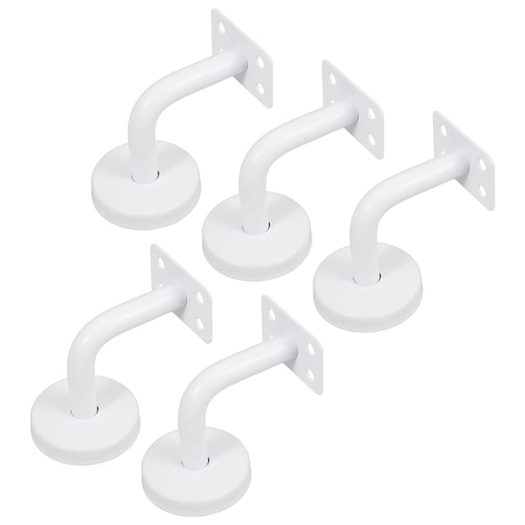 Pretyzoom Wall Mounted White Stair Rail Bracket Stainless Steel for Indoor Outdoor Use
