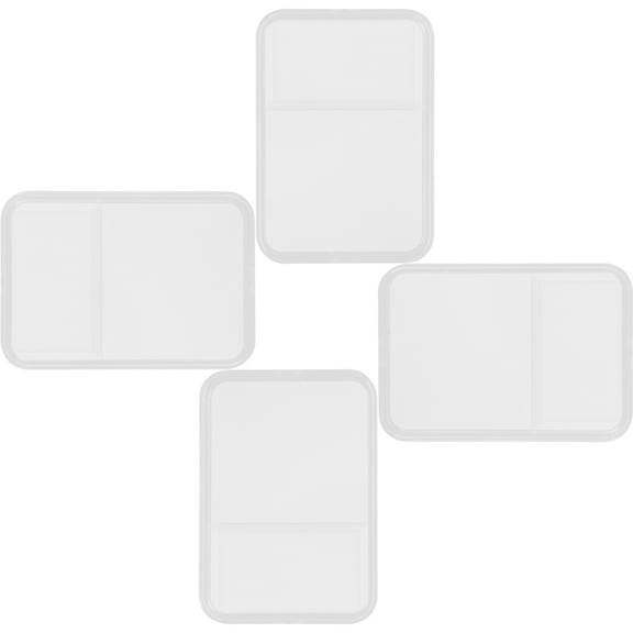 Pretyzoom 4Pcs Transparent Stamp Display Box Clear Plastic Storage Case and Easy to Clean