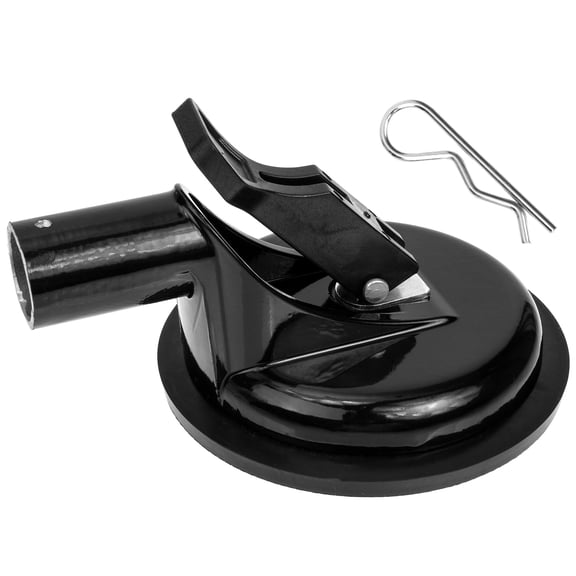 Pretyzoom Black Suction Cup Car Flagpole Holder Aluminum Alloy Bracket Strong Wind Resistant for Home Use