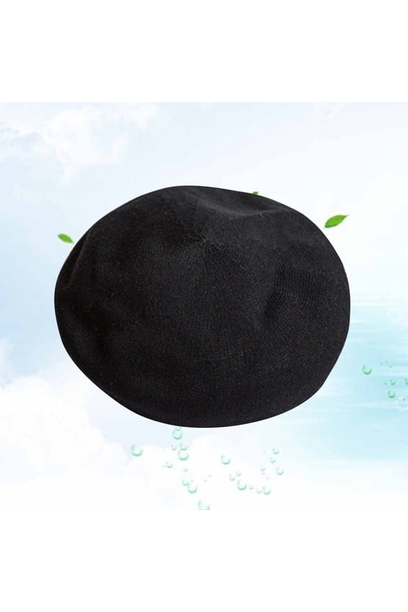 Beret Lightweight Summer Sun Hats Women Fashionable Outdoor 1Set Black