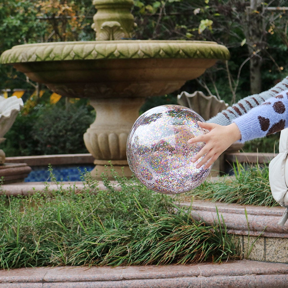 Pretyzoom Sequin Design Inflatable Beach Ball Safe and Easy to Inflate ...