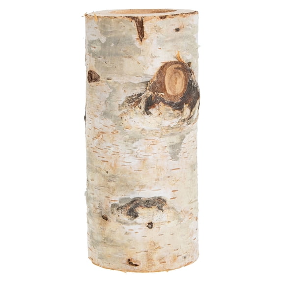 Pretyzoom Synthetic Wood Candle Holder for Home Decoration with Tea Light Yellow 1 Piece