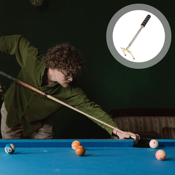 Pretyzoom Reusable Pool Stick Holder with Lightweight Metal Bridge for Pool Table Accessories Use