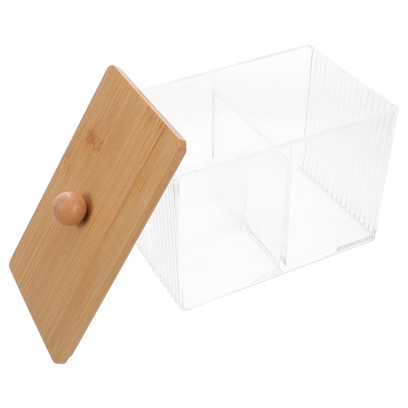 Pretyzoom Multifunctional Acrylic Storage Container for Cotton Swabs and Makeup Accessories