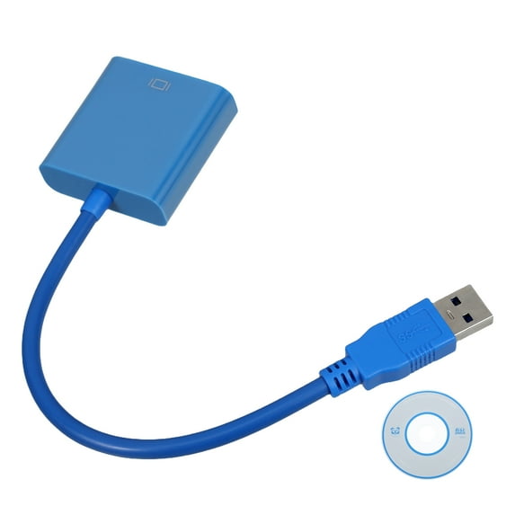 Pretyzoom USB Converter Adapter Blue for Workstation Setup 1Set