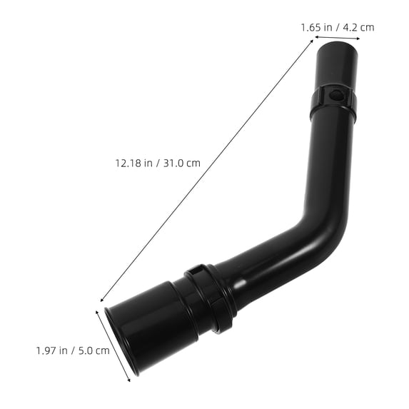 Pretyzoom Vacuum Cleaner Accessories with Curved Ergonomic Handle and Extension Tube in Black for Easy Cleaning