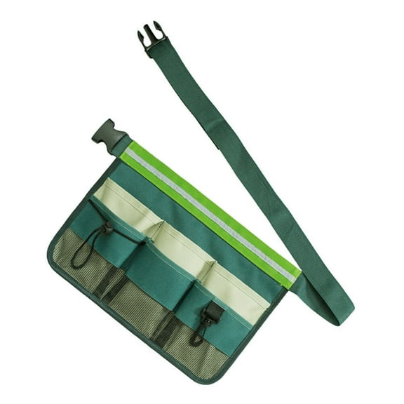 Pretyzoom Waist Tool Bag Light Green Oxford Cloth Adjustable Belt Multi Pocket Pouch