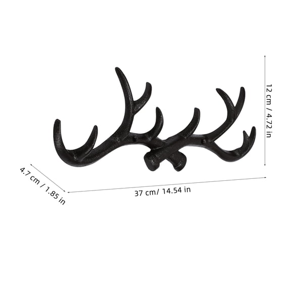 Pretyzoom Cast Iron Hanger Wall Mount with Unique Antler Design for Coats