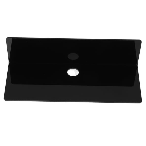 Pretyzoom Black Acrylic Floating Shelf Wall Mounted Storage Rack for Bathroom and Living Room