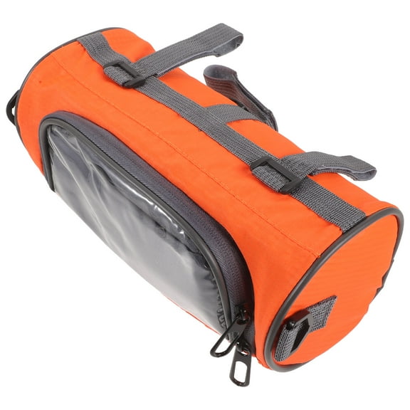 Pretyzoom Oxford Cloth Bike Round Bag with Touchscreen Window for Front Handlebar