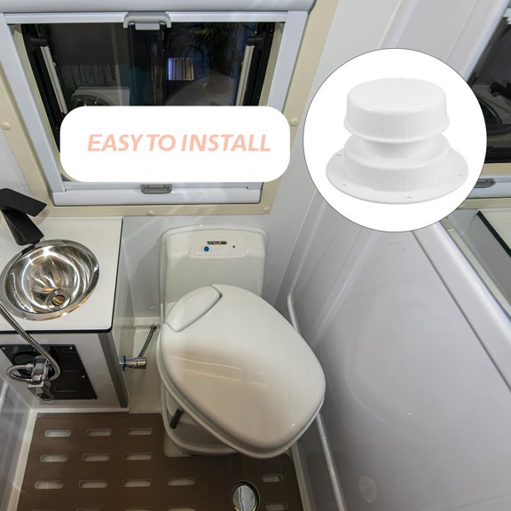 Pretyzoom White Plastic Rv Roof Vent Cover for Ventilation Preventing Debris Entry on Campers