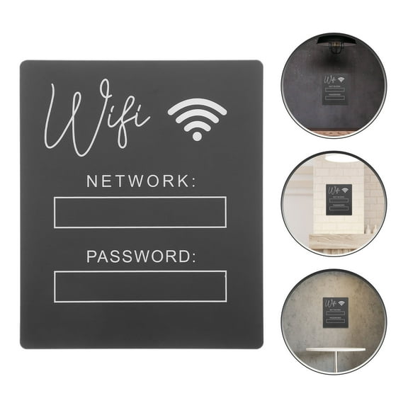 Pretyzoom Wifi Sign For Office Acrylic Rectangular Decoration Guest Reception 1Set