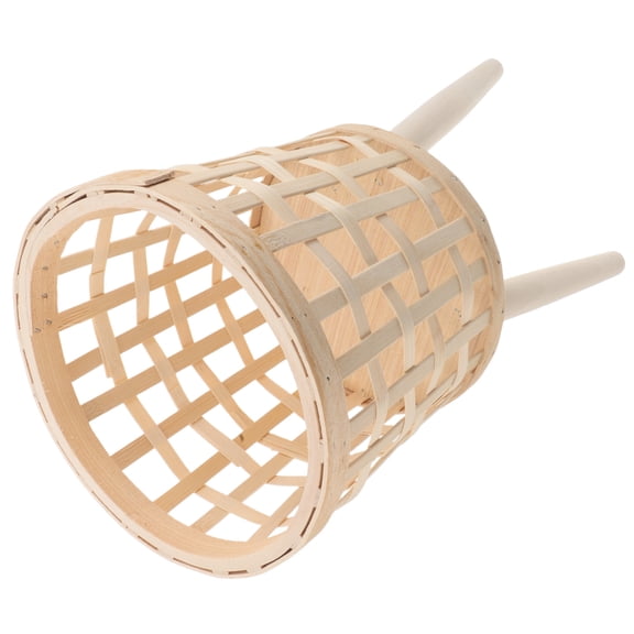 Pretyzoom Woven Flower Pot Wood Beige Storage Indoor Flower Pots 1Pack