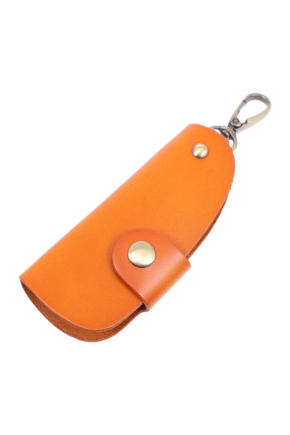Brown Car Key Storage Bag Soft Touch Key Holder Compact Organizer for Protection