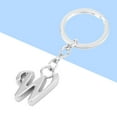 thumbnail image 1 of Pretyzoom initial keychain charm letter W shape silver 1Set for gifting friends family and keychain use, 1 of 8
