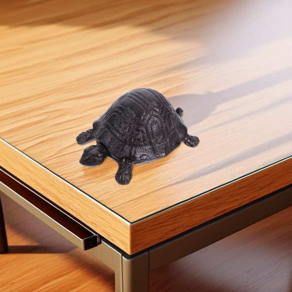 Pretyzoom Outdoor Turtle Storage Box Black Cast Iron with Ample Space for Keys and Unique Garden Ornament
