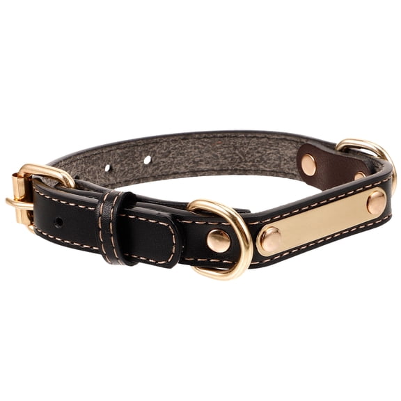 Pretyzoom puppy litter collars Black Skin-friendly Adjustable Collar for Christmas 1Pack