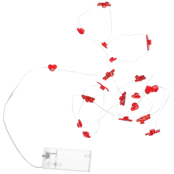 Pretyzoom Romantic Red LED Heart ng Lights for Valentine's Day Indoor Outdoor Room Decor