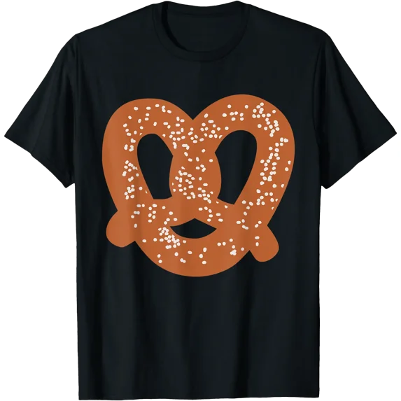Pretzel Costume Cute Knot Shape Salty Snack Funny Halloween T-Shirt ...