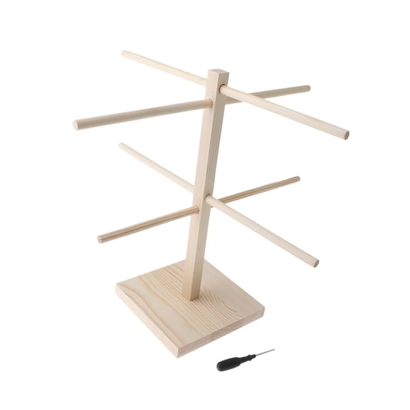 Pretzel Holder Stand Rotatable Display Rack Wooden Hanger with Arms Multipurpose Use for Bakeries Parties